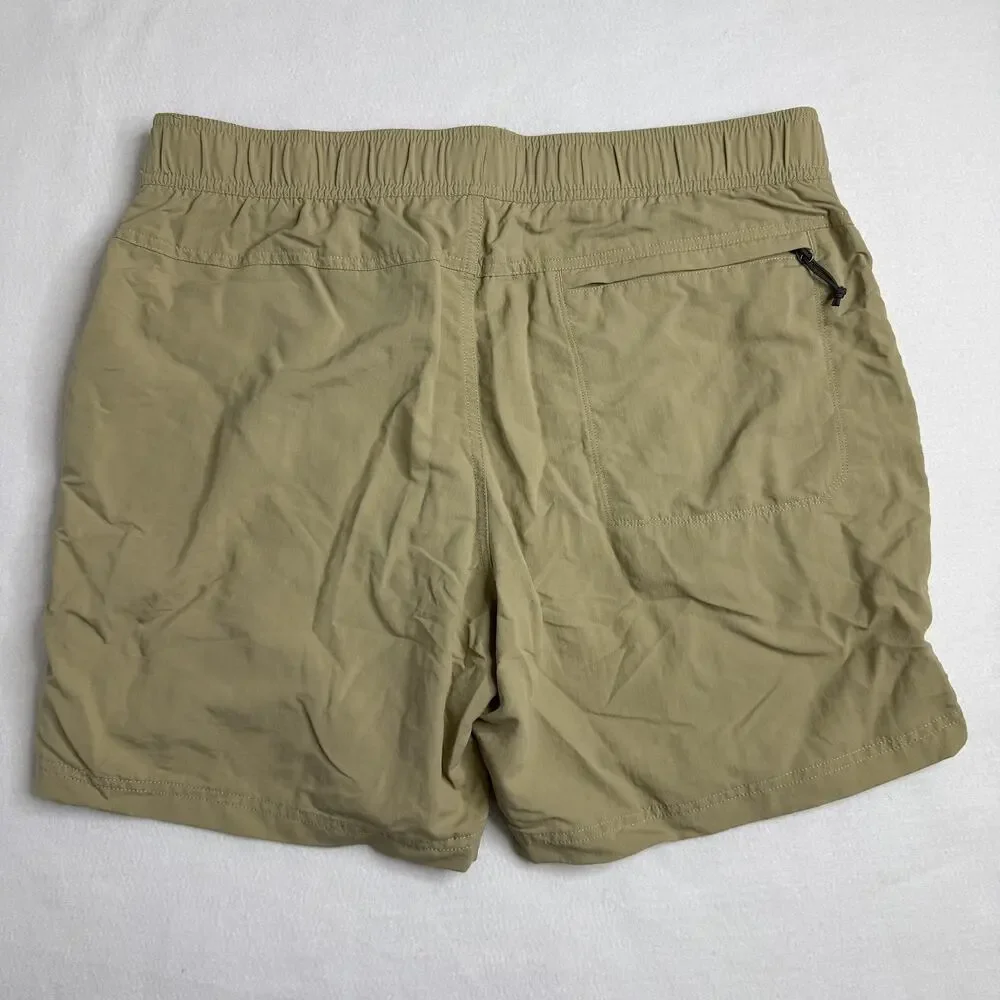 North Face Swim Trunks Mens Large Beige Lined Elastic Waist Pockets Beach